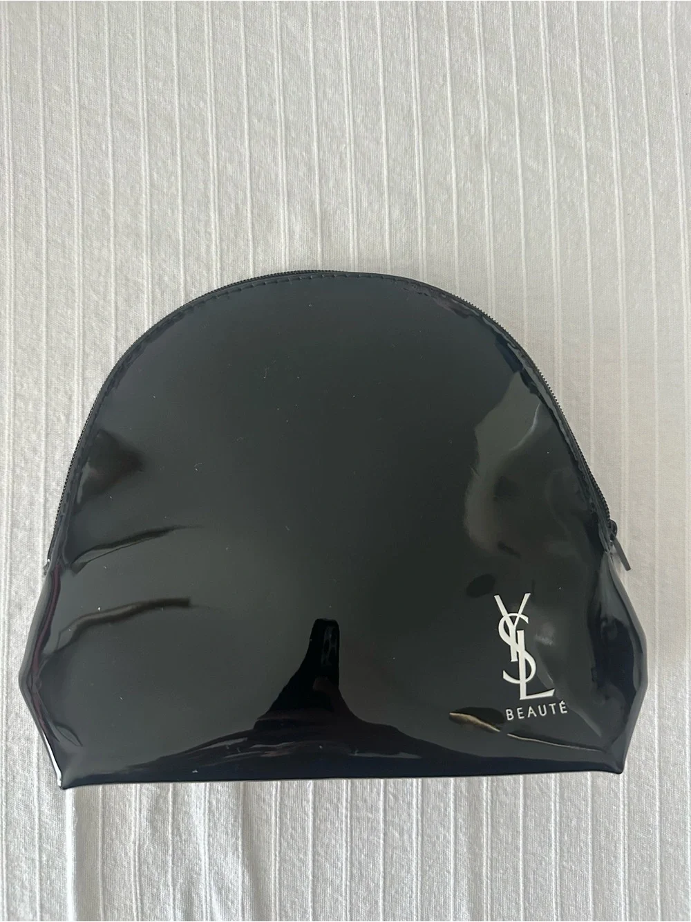Yves Saint Laurent Black Patent Cosmetic Pouch